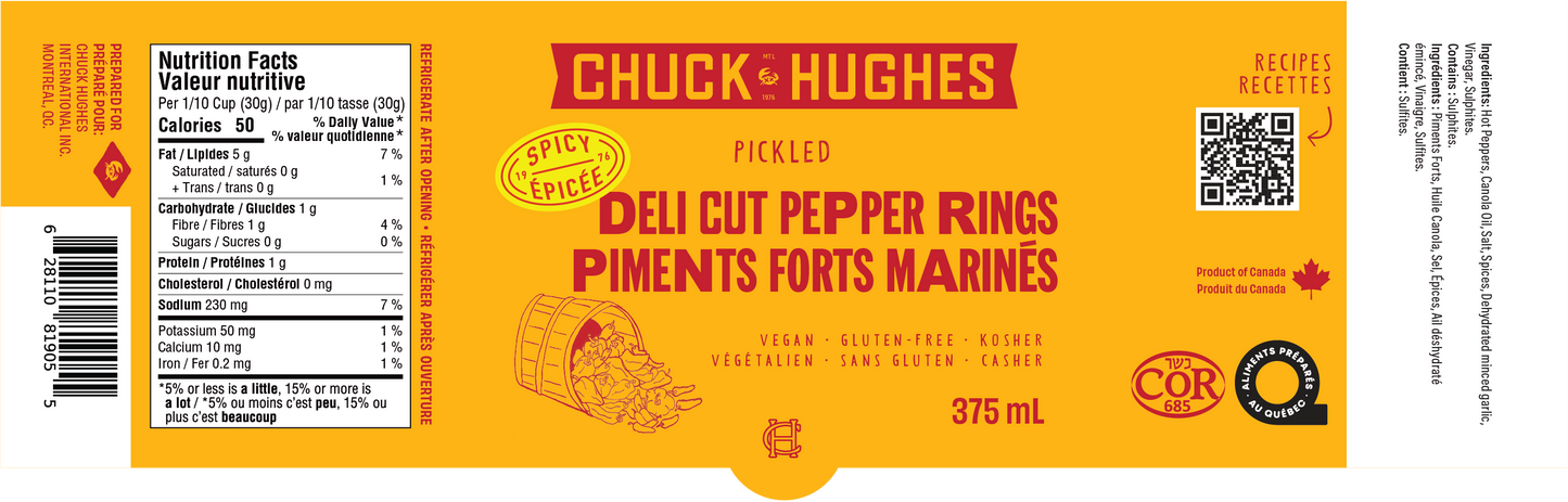 Deli Cut Pepper Rings